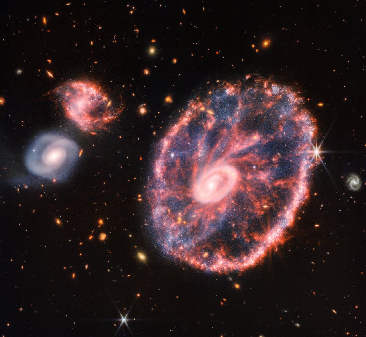 車輪銀河 (Cartwheel Galaxy) の観測画像